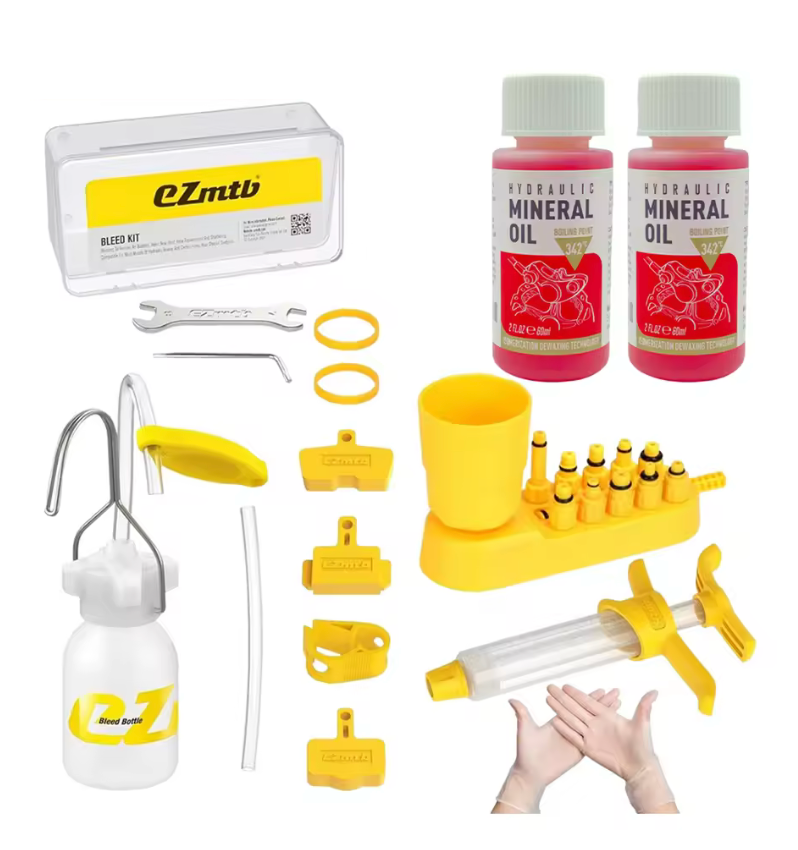 EZMTB Hydraulic Brake Bleed Kit for Electric Scooter and Electric Bike Including Mineral Oil
